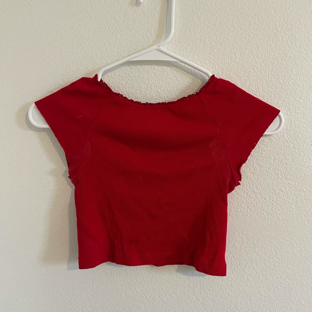 Brandy Melville red crop top